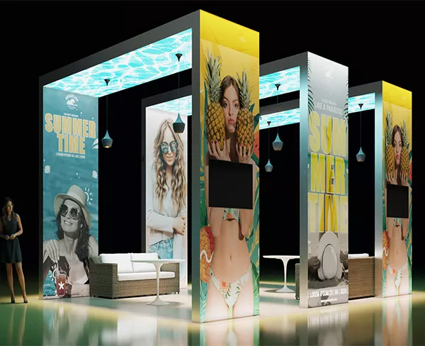 backlit arches exhibition shows display booth